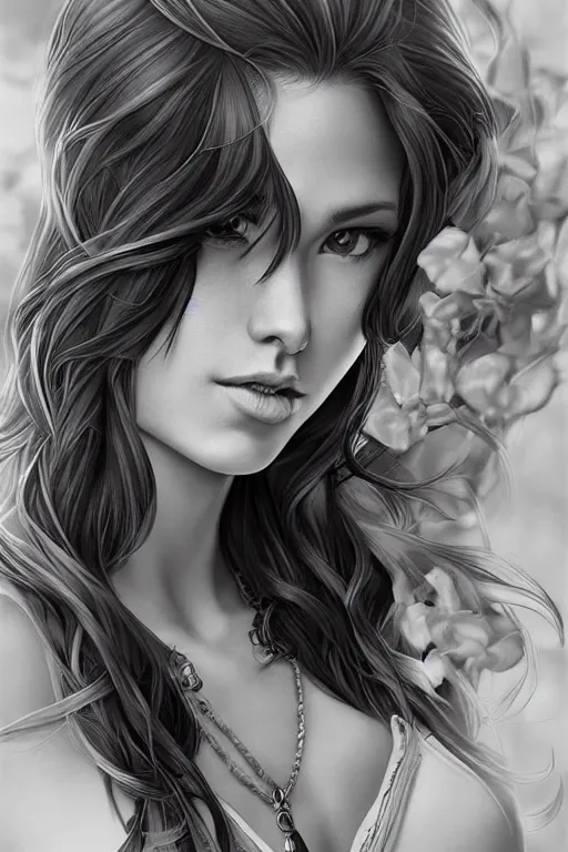 Prompt: a highly detailed beautiful portrait in the style of artgerm.