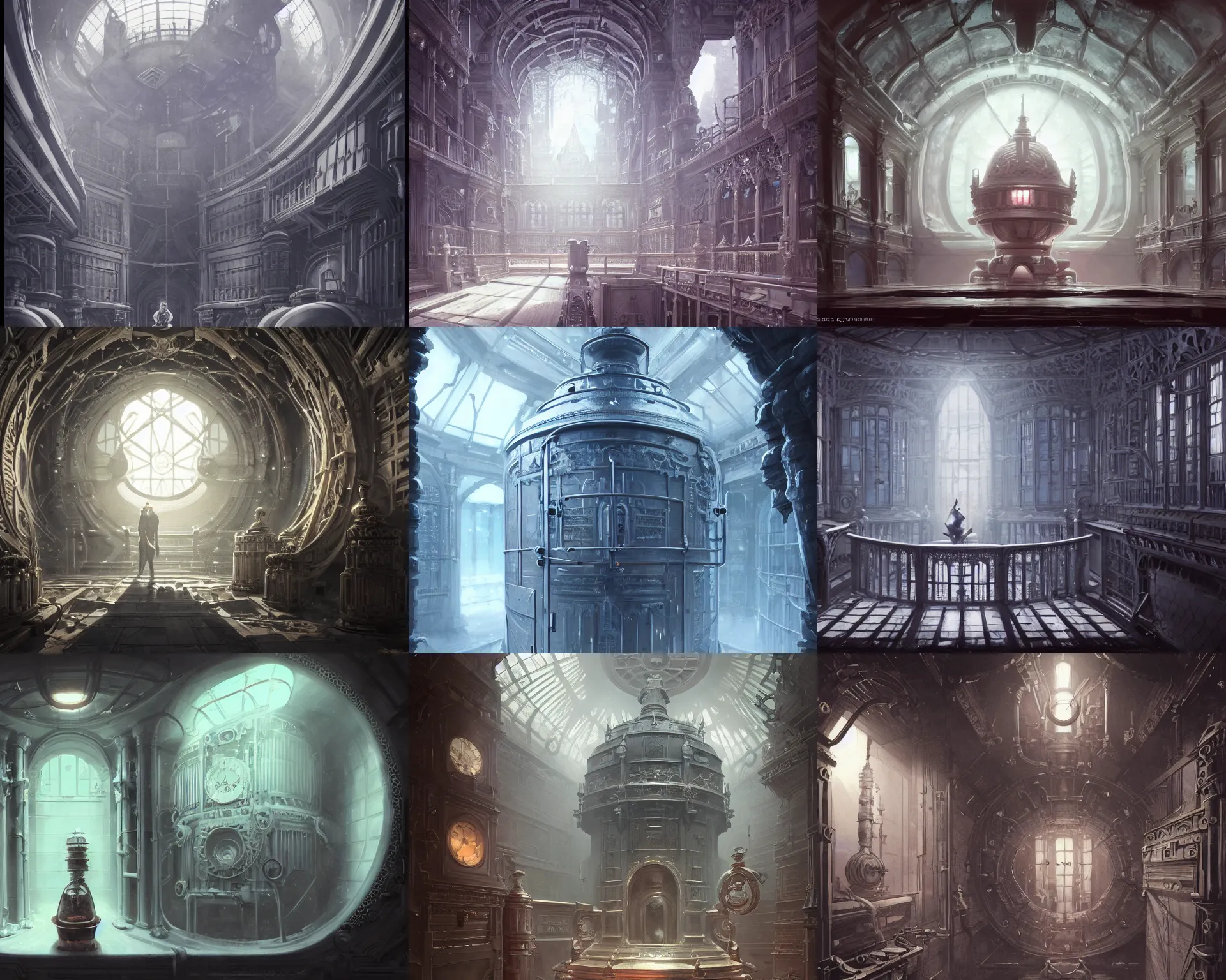 Prompt: victorian cryochamber, magnificent, close up, details, sharp focus, elegant, highly detailed, illustration, by Jordan Grimmer and greg rutkowski and PiNe(パイネ) and 薯子Imoko and 香川悠作 and wlop and maya takamura, intricate, beautiful, Trending artstation, pixiv, digital Art