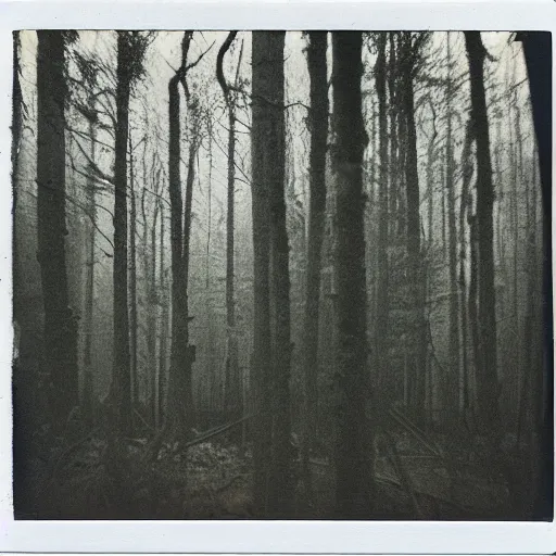 Prompt: concrete structure in a forest clearing at night, neon light, minimalistic architecture, dark, surreal, open space, james turrel, old polaroid, expired film,