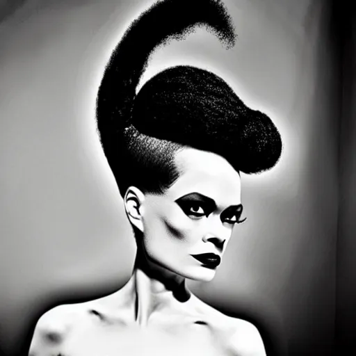 Image similar to bride of frankenstein, mario testino photography