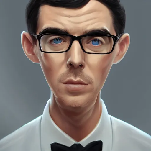 Image similar to Portrait of Mr. Crocker, matte painting, Artstation, 4K