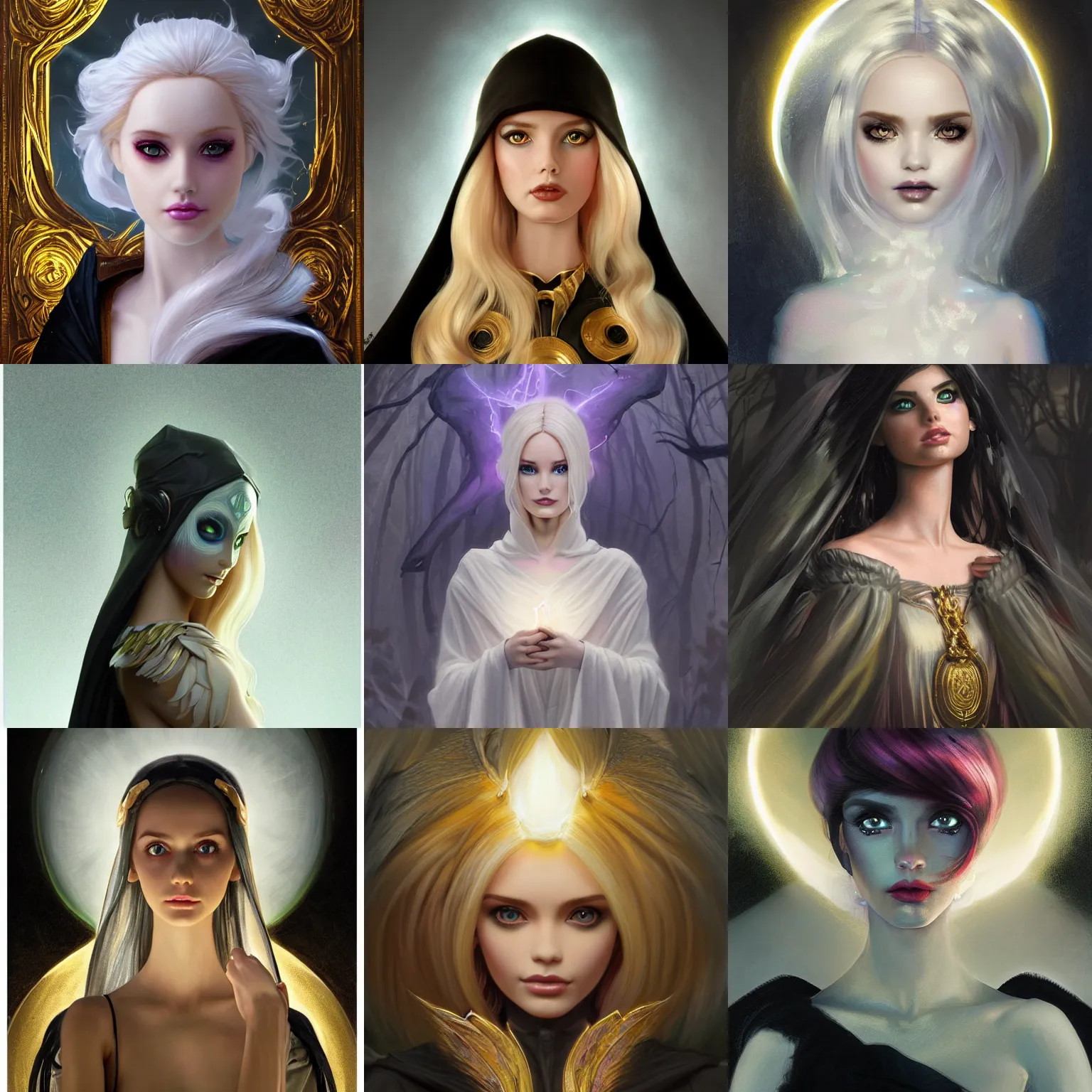 Prompt: Portrait of Barbie doll, white glowing eyes, black hair, cloak, ethereal wings, male, fantasy, extremely detailed, digital painting, artstation, concept art, smooth, sharp focus, illustration, stunning lighting, art by artgerm and greg rutkowski and alphonse mucha and simon stalenhag, realistic character concept, high fantasy, light atmosphere, golden ratio, cinematic lighting, hyperdetailed, high resolution, insanely detailed and intricate, artstation, Marc Simonetti, Greg Rutkowski, 8k