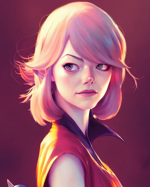 Prompt: emma stone as a mage, fantasy, portrait shinkai makoto studio ghibli studio key hideaki anno sakimichan stanley artgerm lau rossdraws james jean marc simonetti elegant highly detailed digital painting artstation pixiv