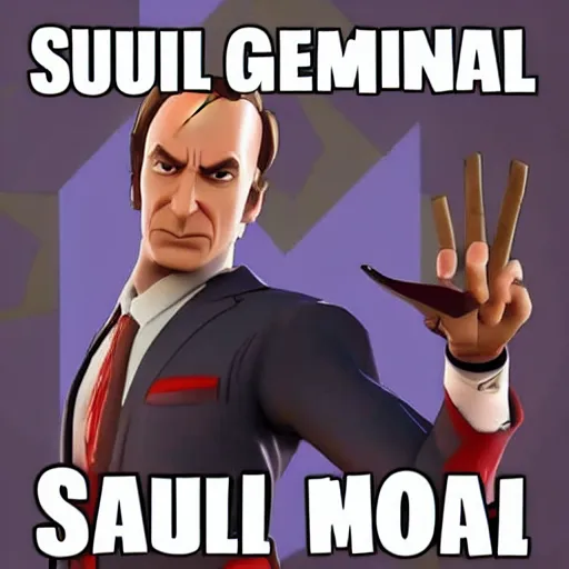 Prompt: saul Goodman in Fortnite