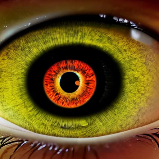 Prompt: see the wolrd through an artificial eye, hd, 8k,