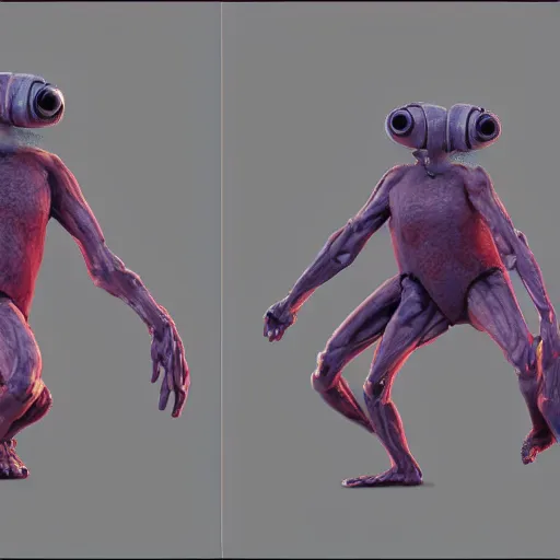 Image similar to a humanoid tardigrade in a dynamic pose. character design. gesture drawing. line of action. official art, unreal engine 5, unreal engine. tetsuya nomura. medium shot. ray tracing hdr. 8 k. uhd. sharp focus. highly detailed. masterpiece. anime render. cinematic lighting. lifelike. symmetrical. beautiful.