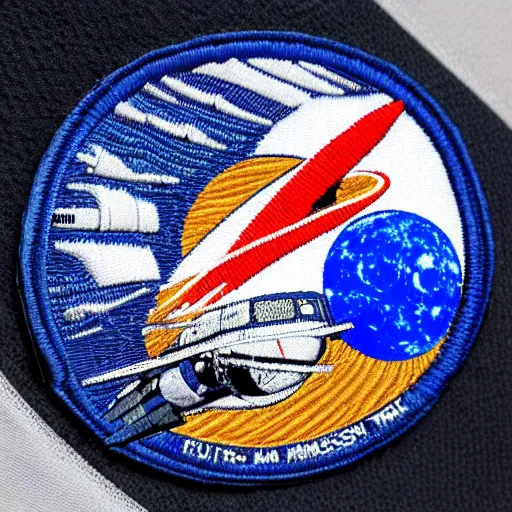 Prompt: design a Mars Mission patch for the next SpaceX mission