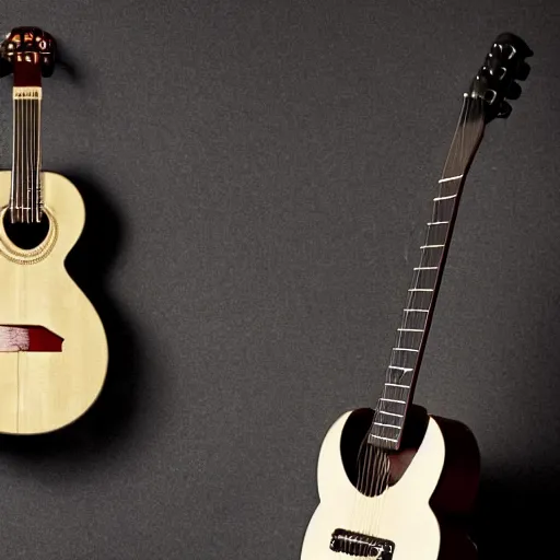 Prompt: guitar taken apart by todd mclellan