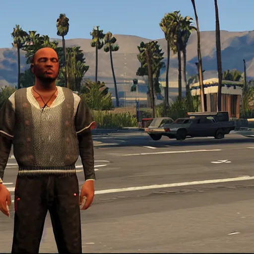 Prompt: armor king in grand theft auto V