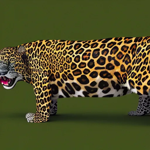 Image similar to a 3d low poly jaguar, realistic, unreal engine, octane render, cycles render