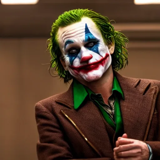 Image similar to The Joker played by Robin Williams 8k hdr movie still