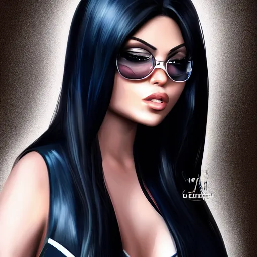 Prompt: portait of haifa wehbe, long hair centred, hd, very detailed curve, unreal engine, sailor moon style, amazing background, rending artstation