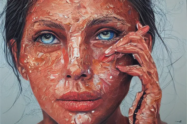Prompt: Dalle 2 portrait, Intricately detailed acrylic painting