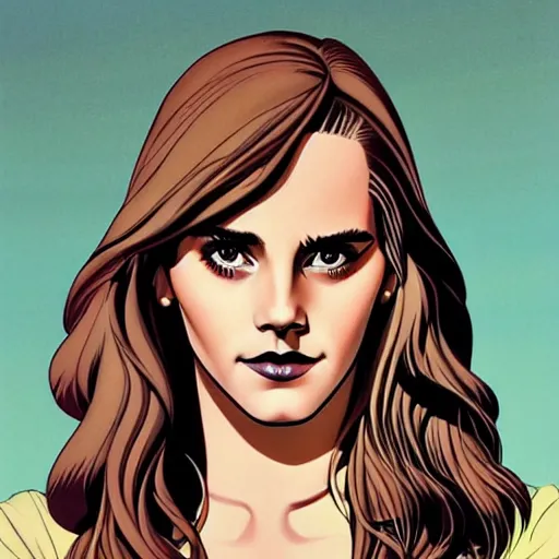 Prompt: emma watson Heavy Contour makeup look eye shadow smokey eyes fashion model face by artgem by brian bolland by alex ross by artgem by brian bolland by alex rossby artgem by brian bolland by alex ross by artgem by brian bolland by alex ross