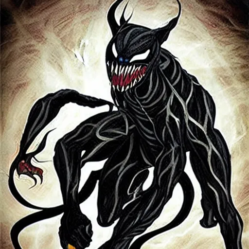 Image similar to venom symbiote as a wolf