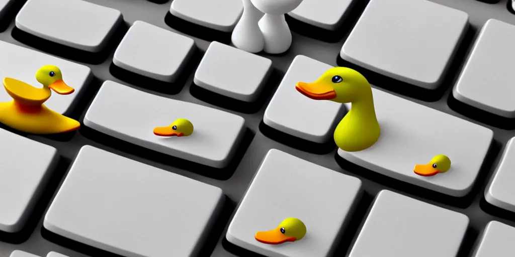 Image similar to Ducks on a keyboard