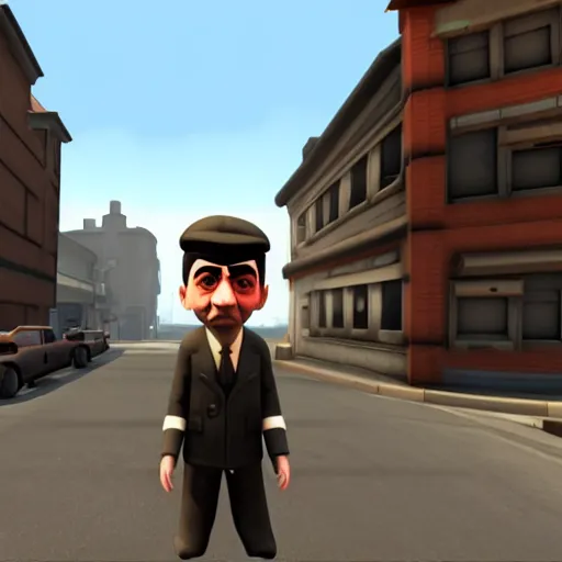 Prompt: mr. bean as medic in team fortress 2. unreal engine, source engine, tf 2, valve