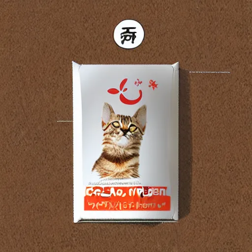 Image similar to product sticker of cat medicine with rectangle shape,