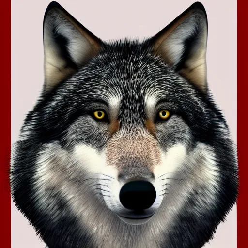 Image similar to portrait of a wolf in a black cap with a visor and a black sweatshirt, a necklace of white pearls around his neck, ultra detailed,photorealistic, 8k, HD, blender, high quality,