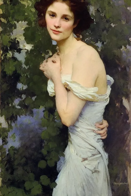 Prompt: elegant romantic portrait photo by greg manchess, mucha, william adolphe bouguereau, john singer sargent, sorolla, winslow homer, dean cornwell, james gurney, kilin eng, ilya repin, alfred cheney johnston,