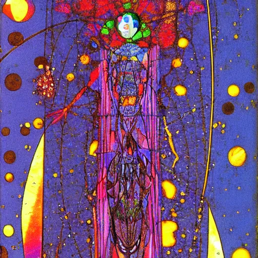 Image similar to Liminal space in outer space painting by Harry Clarke