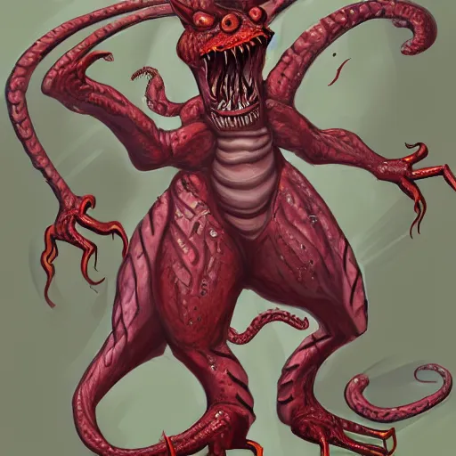 Image similar to big butcher anthropomorphic male lizardfolk posing scarily, scary angry pose, chasing you, bloody, covered in blood, fresh kill, cleaver, in a cave, earie setting, lovecraft eldritch horror, hyperdetailed, furaffinity, anthro art, furry