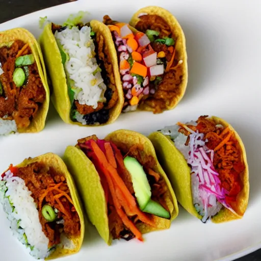 Image similar to taco sushi