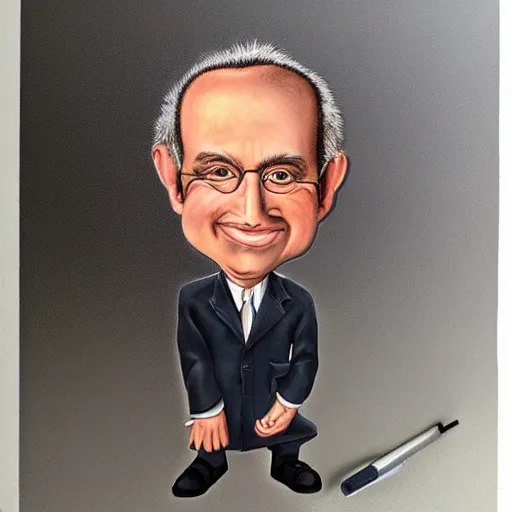 Image similar to Airbrush caricature of a famous mathematician