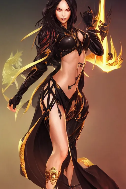 Image similar to Megan Fox in a blade and soul spinoff artbook rendered by the artist Taran Fiddler, Joe Madureira, Nadezhda Tikhomirova, Jiyun Chae, Lê Long, trending on Artstation by Hyung Tae Kim, artbook, Stanley Artgerm Lau, WLOP, Rossdraws , James Gurney