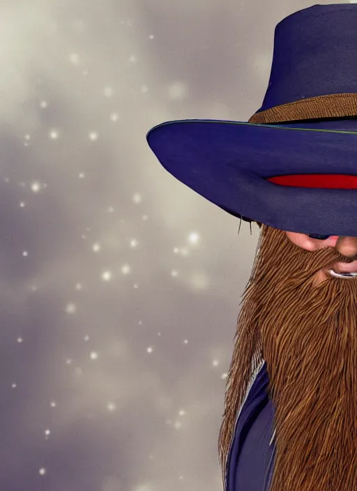 Prompt: Wizard in a hat, high image quality and working out details in 8k