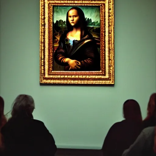Prompt: a portrait of Mona Lisa, face is Obama