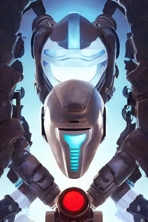 Image similar to epic mask helmet robot ninja portrait stylized as fornite style game design fanart by concept artist gervasio canda, behance hd by jesper ejsing, by rhads, makoto shinkai and lois van baarle, ilya kuvshinov, rossdraws global illumination radiating a glowing aura global illumination ray tracing hdr render in unreal engine 5