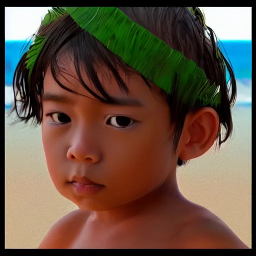 Image similar to hawaiian boy not being grateful for the things he hasa, 4 k photorealism, 4 k quality, trending on artstation