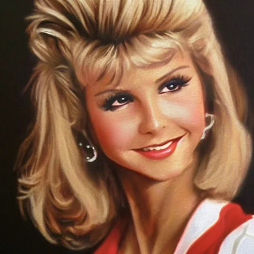 Image similar to Olivia Newton-John as Sandy from Grease (1978), portrait.. by wlop, artgerm, andrei riabovitchev, nuri iyem, james gurney, james jean, greg rutkowsk. high detail, great lighting, 8k resolution, masterpiece, concept art, illustration