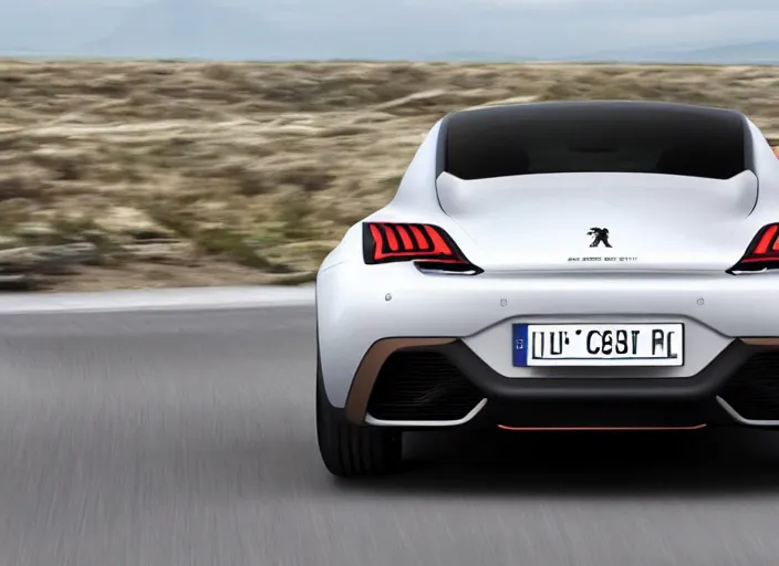 Image similar to peugeot coupe from 2 0 1 8, rear view