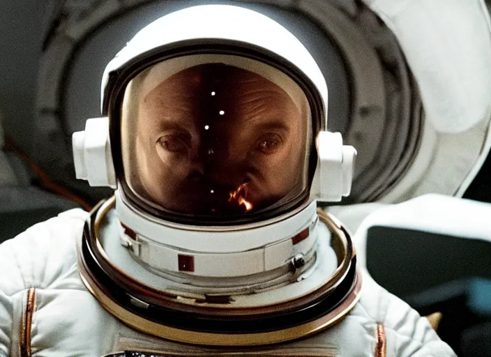 Image similar to film still of anthropomorphic anthropomorphic lama as astronaut in interstellar, 4 k