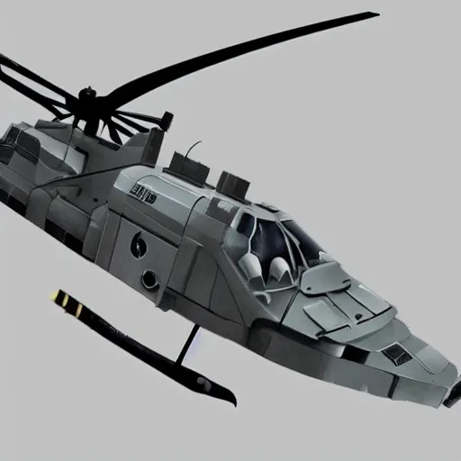 Prompt: futuristic military cargo helicopter concept art