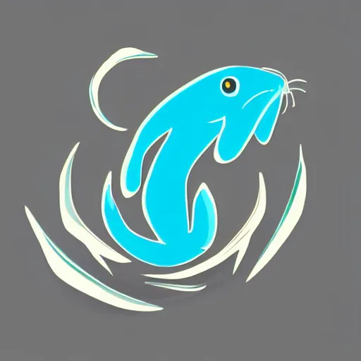 Image similar to vector symbol of a stylized salamander, iconic, clean, white background, artstation, symbolic