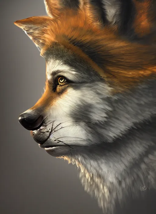 Prompt: a highly detailed airbrush painting of a wolf who is shepard, trending on artstation, unreal 5, daz, hyperrealistic, octane render, dungeons and dragons, dynamic lighting