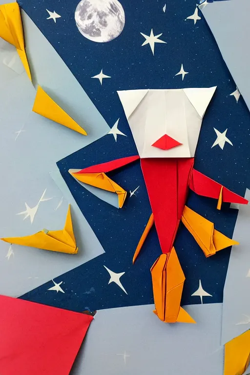 Image similar to origami astronaut