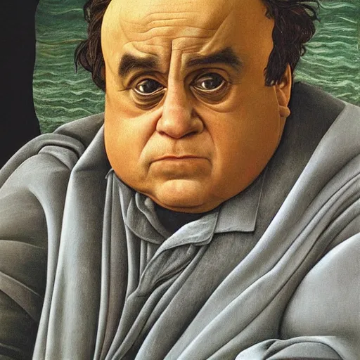 Prompt: angry Danny Devito, painting by Sandro Botticelli, detailed, 4k
