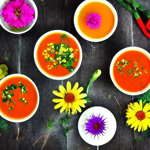 Image similar to a soup of a lot of different colourful flowers