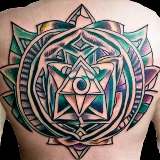 Image similar to a small oneliner tattoo!! representing psytrance music