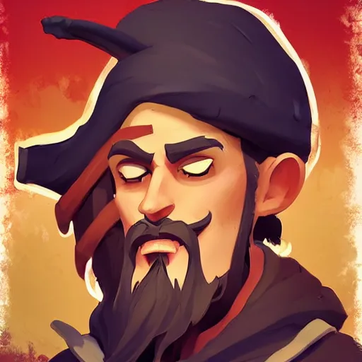 Image similar to painting jack the pirate on sea of thieves game avatar hero smooth face median photoshop filter cutout vector behance hd by jesper ejsing, by rhads, makoto shinkai and lois van baarle, ilya kuvshinov, rossdraws, illustration, art by ilya kuvshinov and gustav klimt