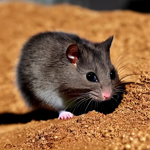 Image similar to this is the malt that the rat that the cat that the dog worried killed ate, hyper realistic,