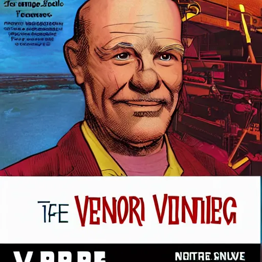 Prompt: novel cover cringe by vernor vinge