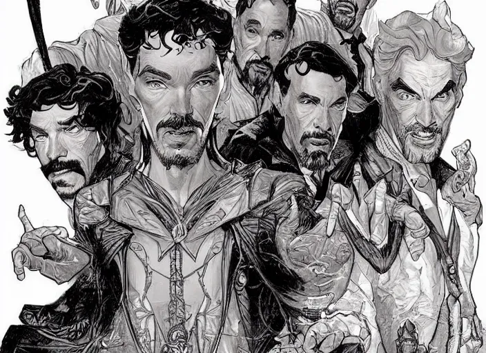 Image similar to a highly detailed evil portrait of stephen strange, james gurney, james jean