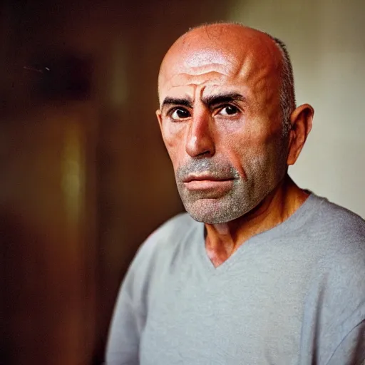 Image similar to a 5 5 mm photo portrait of a joe rogan turning 8 8, cinematic lighting, sharp focus, photography of the year by steve mccurry