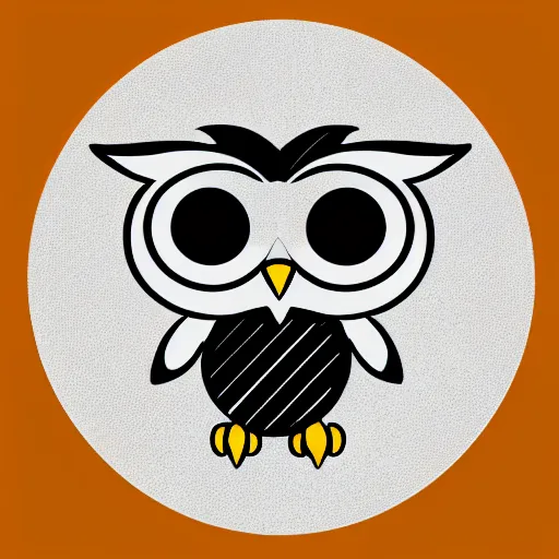 Prompt: draw owl logo minimalist