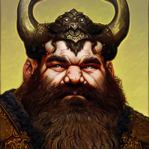 Image similar to portrait painting of a dwarven berserker, sharp focus, high symmetry, award - winning, trending on artstation, masterpiece, highly detailed, intricate. art by rebecca guay